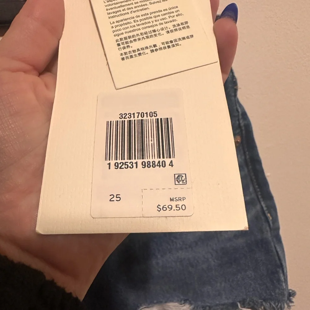 Levi's Distressed Blue Jean Shorts - Picture 6 of 6